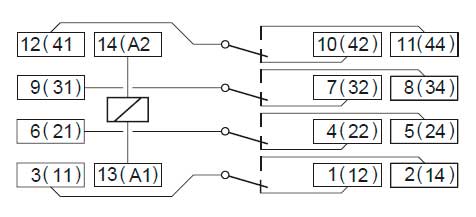 Схема подключения розетки Releco S4-B