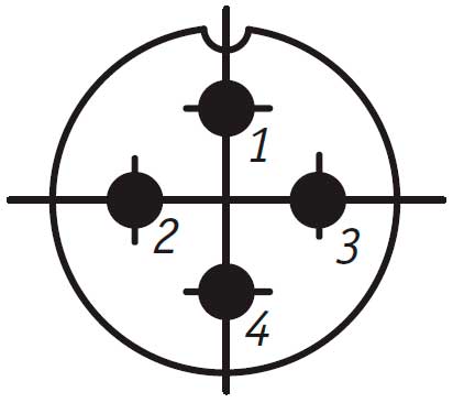 Схема расположения контактов на вилке ШР20ПК4НШ8