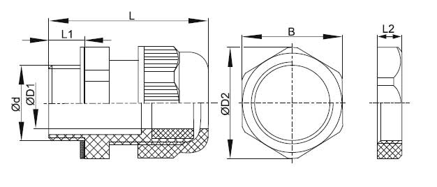 Сальник PG21 - габаритные размеры и конструкция